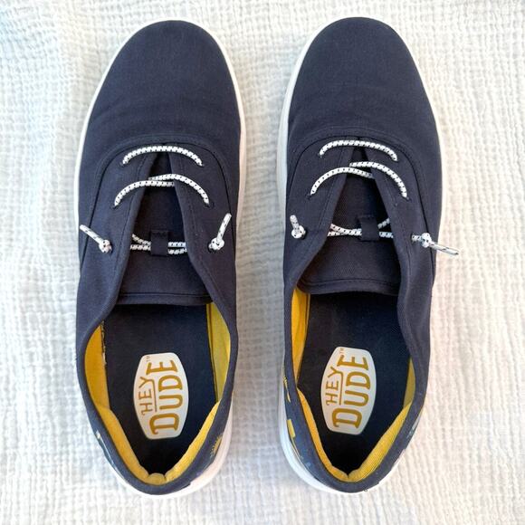 Hey Dude Conway Desert Men Size 13 Navy Sneaker Slip On Lightweight Canvas - Picture 2 of 11